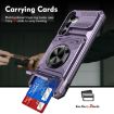 Samsung Galaxy S24 5G Shockproof Card Case with Ring Holder - Purple - 6