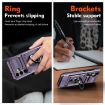 Samsung Galaxy S24 5G Shockproof Card Case with Ring Holder - Purple - 7