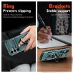 Samsung Galaxy S24 5G Shockproof Card Case with Ring Holder - Green - 7