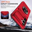 Samsung Galaxy S24+ 5G Shockproof Card Case with Ring Holder - Red - 3