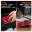 Samsung Galaxy S24+ 5G Shockproof Card Case with Ring Holder - Red - 7