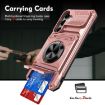 Samsung Galaxy S24+ 5G Shockproof Card Case with Ring Holder - Rose Gold - 6