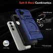 Samsung Galaxy S24+ 5G Shockproof Card Case with Ring Holder - Blue - 5
