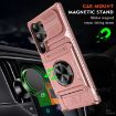 Samsung Galaxy S24 Ultra 5G Shockproof Card Case with Ring Holder, Rose Gold - 2