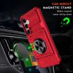 Samsung Galaxy A25 5G Shockproof Card Case with Ring Holder - Red - 2