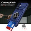 Samsung Galaxy A25 5G Shockproof Card Case with Ring Holder - Blue - 6