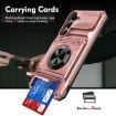 Samsung Galaxy A55 5G Shockproof Card Case with Ring Holder - Rose Gold - 6