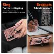 Samsung Galaxy A55 5G Shockproof Card Case with Ring Holder - Rose Gold - 7