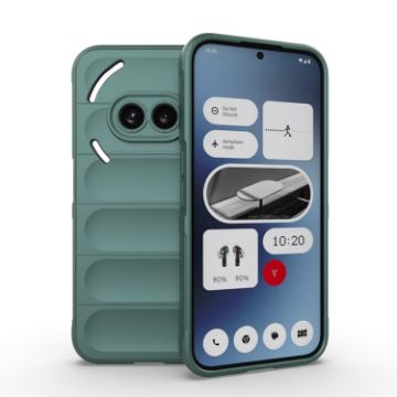 Magic Shield TPU + Flannel Phone Case for Nothing Phone 2a - Dark Green - 1