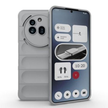 Nothing Phone 3a Pro Magic Shield TPU + Flannel Case - Grey - 1
