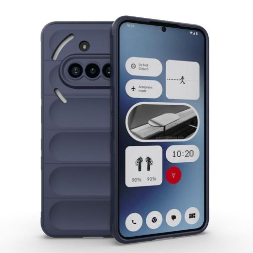 Nothing Phone 3a Magic Shield TPU + Flannel Case - Dark Blue - 1