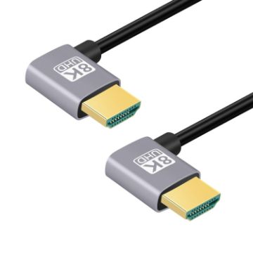 HDMI Male to Male Dual Elbow Adapter Cable 1m (Dual Left Bend) - 1