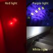 Mini LED Flashlight Torch Keychain - 2 PCS Silver for Outdoor Use - 6
