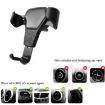 Litchi Texture Gravity Car Mount Phone Holder - Black - 6