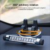 Car Instrument Panel Phone Holder & Parking Card - Black, Multi-function - 6