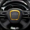 Audi Steering Wheel Decorative Ring Cover Trim Sticker - Gold - 1