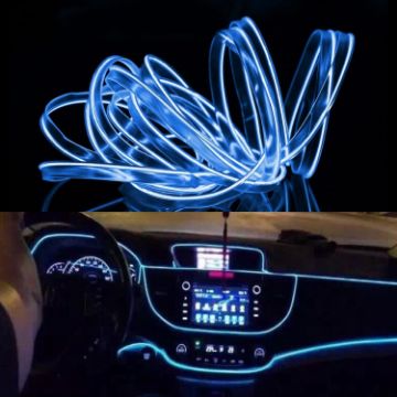 2M Blue LED Strip Light for Car Decoration - Flexible Cold Light - 1