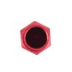 4PCS Red Metal Plated Hexagon Tire Valve Stem Caps Universal Fit - 3