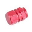 4PCS Red Metal Plated Hexagon Tire Valve Stem Caps Universal Fit - 5