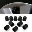 200 PCS Black Tire Valve Dust Caps for Bicycle & Car, 10mm Diameter - 1