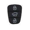 Hyundai/Kia Car Key Shell 3-Button Silicone Pad Replacement, No Battery - 1