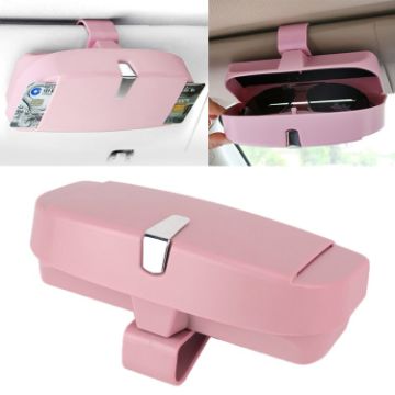 Pink Car Multi-functional Glasses Case with Card Slot - Flat Style - 1
