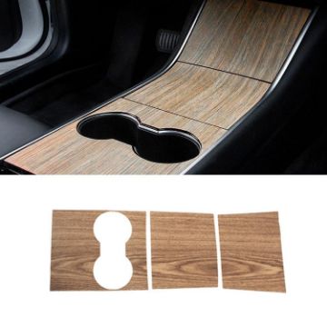 Tesla Model 3 Pre-2021 Wood Central Control Panel Scratch-proof Sticker - 1