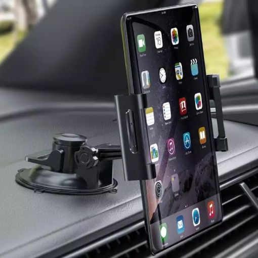 Dashboard Tablet Holder with PU Suction Cup & Tray for Car Windshield - 1