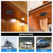 60mm Round AC Air Outlet Vent for RV Bus Boat Yacht Auto (Black) - 7