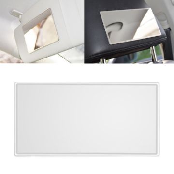 Portable Car Sunshade Makeup Mirror - Stainless Steel, 150x80mm Vanity - 1