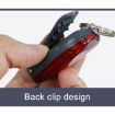 Portable Bicycle Taillight Helmet Light Running Warning Keychain (Red) - 5