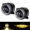 2 PCS 4" Car LED Fog Light 12V-30V 30W 1440LM 12LEDs Yellow Light - 2