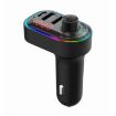 C12 Car Dual USB Charger & Bluetooth FM Transmitter with Light - 1