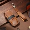 Mercedes-Benz E300L Key Cover - Brown Cowhide Leather Case - 2