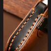 Mercedes-Benz E300L Key Cover - Brown Cowhide Leather Case - 6