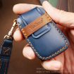 Volkswagen Lavida B Style Brown Cowhide Leather Key Cover Case - 5