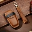 Ford Focus Key Case - Hallmo Cowhide Leather Protective Cover (Brown) - 2
