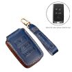 Blue Cowhide Leather Key Cover for Land Rover Discovery 5 - Hallmo - 3