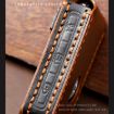 Volvo 6-Button Key Case - Blue Cowhide Leather Protective Cover - 6