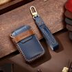 Volvo Car Key Cover - Blue Cowhide Leather Protective Case by Hallmo - 2