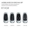 Hyundai 5-Button Key Case - Blue Cowhide Leather Protective Cover - 3