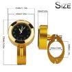Motorcycle Handlebar Clock Quartz Watch with Lock 22-25mm (Black) - 6