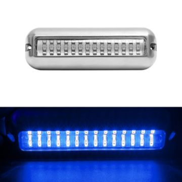 MK-042 42LEDs Waterproof Stainless Steel Underwater Light 10-30V Blue - 1