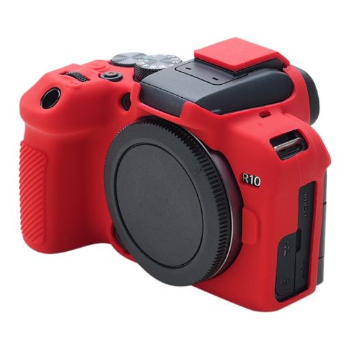 Canon EOS R10 Red Soft Silicone Protective Case - Durable Camera Cover - 1