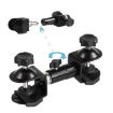 C-Type 2 in 1 Camera Umbrella Holder Clip Clamp for Tripod & Light Stand - 2