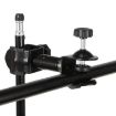 C-Type 2 in 1 Camera Umbrella Holder Clip Clamp for Tripod & Light Stand - 3