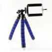 Blue Mini Octopus Flexible Foam Tripod with Phone Clamp & Remote Control - 3