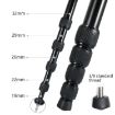 BEXIN MAS325 Portable DSLR Camera Monopod Holder - Aluminum Alloy, Black - 5