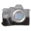 Sony ILCE-7RM4/A7RM4/A7R IV PU Leather Camera Half Case Base, Black - 1