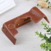 FUJIFILM X-T4 Brown PU Leather Camera Half Case 1/4" Thread Litchi Texture - 4